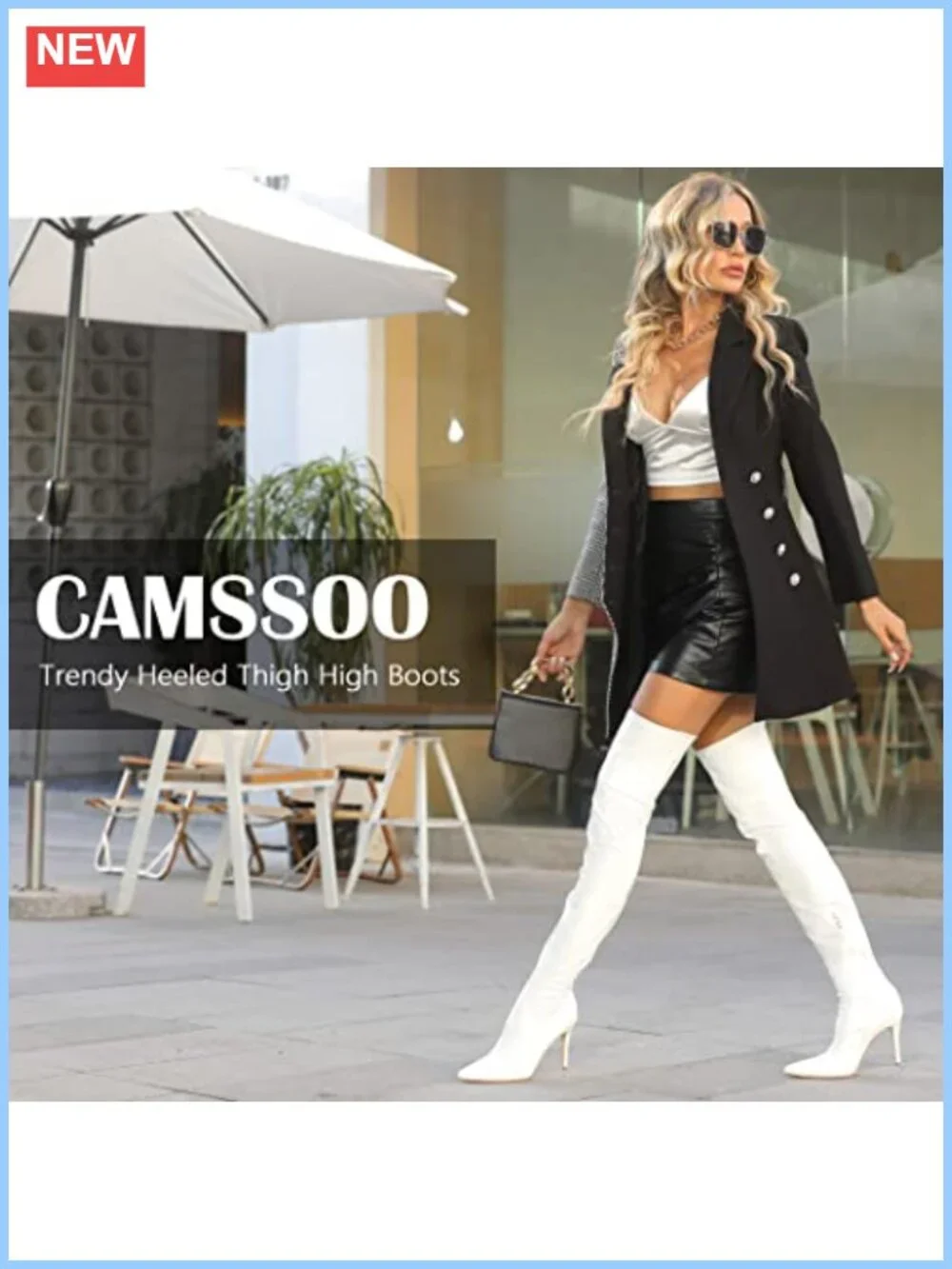 Suede PU Over the Knee Boots Pointed Toe Stiletto Thigh High